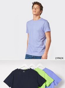 Short Sleeve T-Shirt (Pack of 3) Multicolour offers at 39 Dhs in Noon