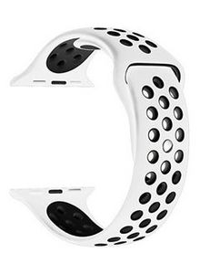 Replacement Band For Apple Watch Series 5/4/3 Sport Edition-42mm and 44mm White/Black offers at 14,65 Dhs in Noon