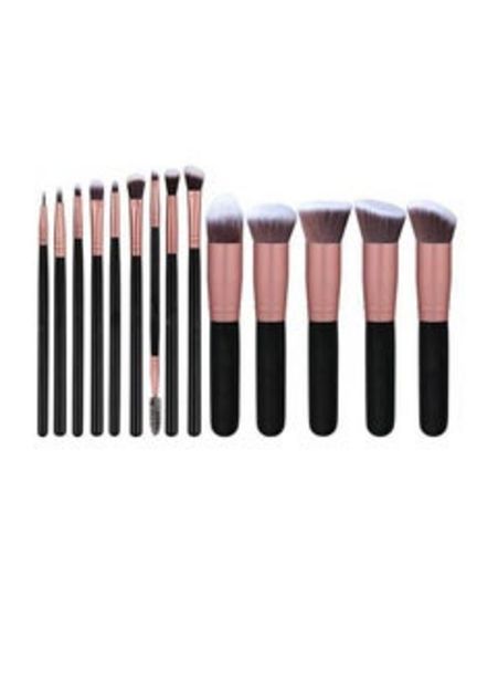 14-Piece Cosmetic Makeup Brush Set Rose Gold/Black offers at 21,55 Dhs in Noon