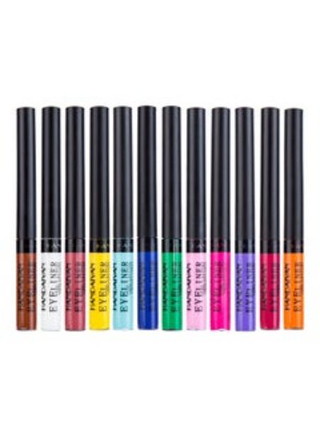 12-Piece Colourful Liquid Eyeliner Set Multicolour offers at 27,55 Dhs in Noon