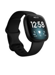 Versa 3 Health & Fitness Smartwatch with 6-months Premium Membership Included Built-in GPS Daily Readiness Score and Up To 6+ Days Battery Black/Black Aluminium offers at 499 Dhs in Noon