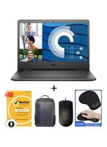Vostro 14 3400 Laptop With 14-Inch Display, Core i3-1115G4 Processor/8GB RAM/256GB SSD/Intel UHD Graphics/Windows 10 With Mouse Pad + Norton Anti Virus + Mouse + Laptop Bag English Black offers at 1122 Dhs in Noon