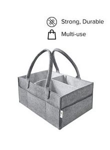 Baby Diaper Caddy Organizer Basket Portable Storage Bin Large Nursery Bag, Newborn, Grey offers at 23,17 Dhs in Noon
