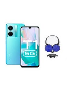 T1 5G Dual SIM Turbo Cyan 8GB RAM 128GB With Gift Headset And Car Holder offers at 899 Dhs in Noon