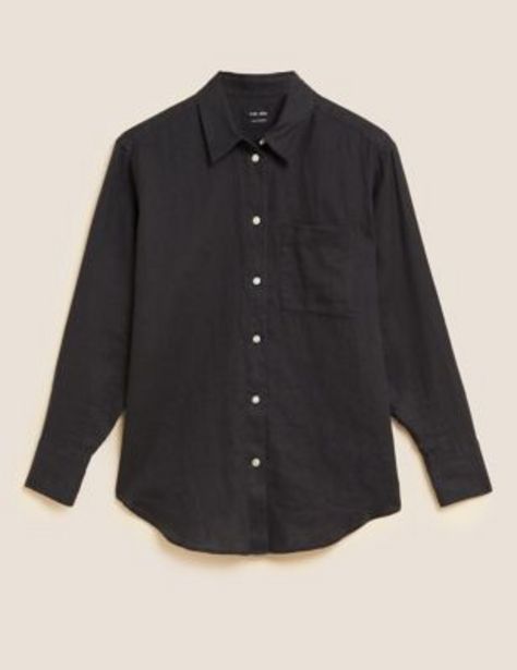 Pure Linen Oversized Shirt offers at 169 Dhs in Marks & Spencer