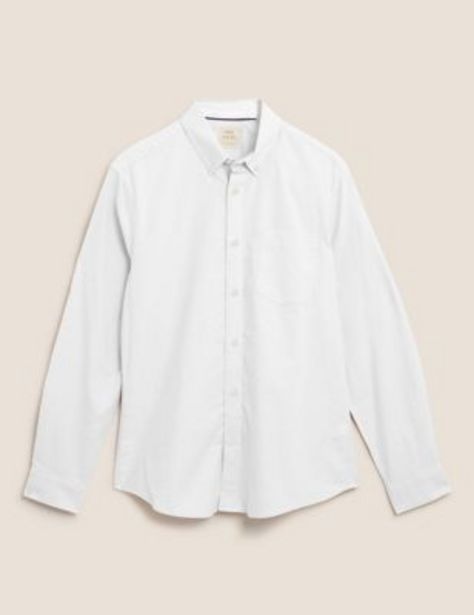 Slim Fit Pure Cotton Oxford Shirt offers at 119 Dhs in Marks & Spencer