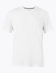 Pure Cotton V-Neck T-Shirt offers at 49 Dhs in Marks & Spencer