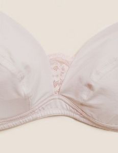 3pk Cotton & Lace Non Wired Full Cup Bras A-E offers at 119 Dhs in Marks & Spencer