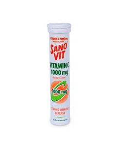 Sanovit Vitamin C 1000 mg Orange Effervenscent Tablets 20's offers at 15 Dhs in Aster Pharmacy