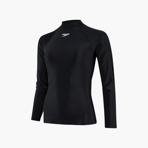 Speedo Long Sleeve Rash Top, Adult Women, Black/White offers at 160 Dhs in Centrepoint