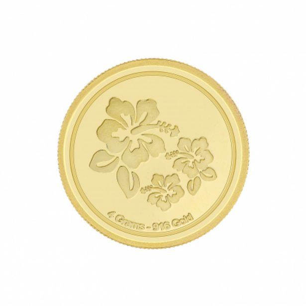 916 Purity 4 Grams Flower Gold Coin MGFL916P004G offers at 918 Dhs in Malabar Gold & Diamonds