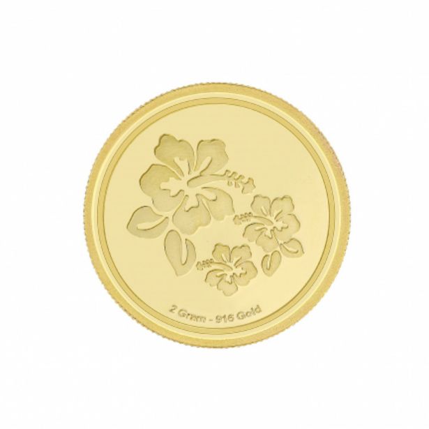 916 Purity 2 Grams Flower Gold Coin MGFL916P002G offers at 462 Dhs in Malabar Gold & Diamonds
