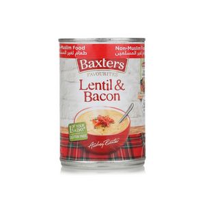 Baxters lentil & bacon soup 400g offers at 13,75 Dhs in Spinneys