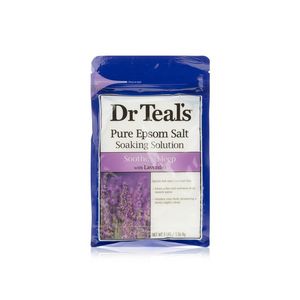 Dr Teal's pure epsom bath salt soothe and sleep with lavender 1.36kg offers at 41 Dhs in Spinneys