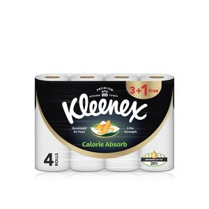 Kleenex viva calorie absorb kitchen towels 3ply x3+1 offers at 22,75 Dhs in Spinneys