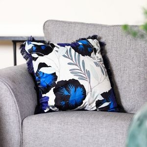 Alaina Coronet Bloom Filled Cushion 45X45 Blue offers at 39 Dhs in Danube Home