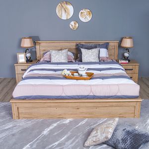Raymond 180X200 King Bed - Summer Oak -2 Year Warranty offers at 1405 Dhs in Danube Home