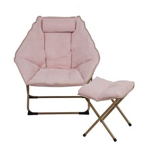 Eva Folding Chair & Foot Stool, Pink offers at 174 Dhs in Homes R Us