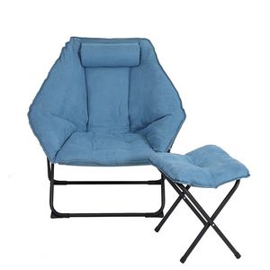 Eva Folding Chair & Foot Stool, Blue offers at 167 Dhs in Homes R Us