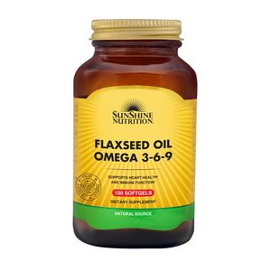 Sunshine Nutrition Organic Flaxseed Oil Omega 3-6-9 100 Softgel offers at 70,88 Dhs in Life Pharmacy
