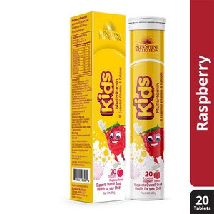 Sunshine Nutrition Kids Multivitamin Raspberry Flavor Effervescent Tablets 20's offers at 14,18 Dhs in Life Pharmacy