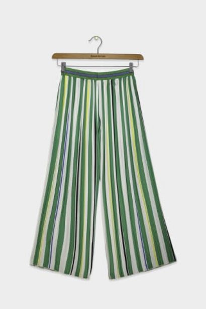 Kid Girls Regular Fit Stripe Pants, Green/Unico offers at 55 Dhs in Brands for Less