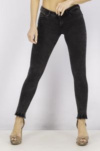 Women Distressed Hem Skinny Jeans, Wash Black offers at 71 Dhs in Brands for Less