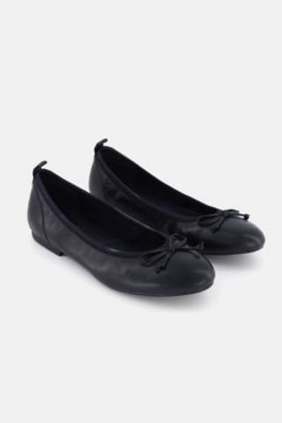 Women Plain Leather Doll Shoes, Navy offers at 39 Dhs in Brands for Less