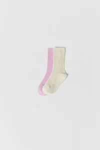 KIDS/ TWO-PACK OF PLAIN RIBBED SOCKS offers at 35 Dhs in Zara
