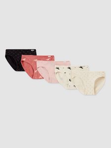 Kids Organic Cotton Unicorn Bikini Briefs (5-Pack) offers at 59 Dhs in Gap