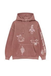 Hoodie with faded effect print offers at 199 Dhs in Pull & Bear