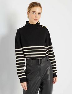 High-neck jumper with buttons offers at 49 Dhs in Kiabi
