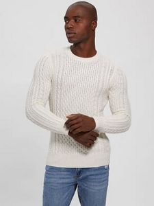 Wool blend cable knit sweater offers at 100 Dhs in Guess