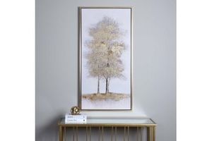 PAN                              
                                                    Solem Tree Framed Canvas Art 70x140cm-gold offers at 299 Dhs in PAN Emirates