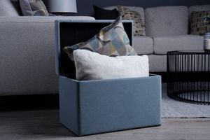 PAN                              
                                                    Kay Storage Ottoman Light Blue 50x32x37cm offers at 99 Dhs in PAN Emirates