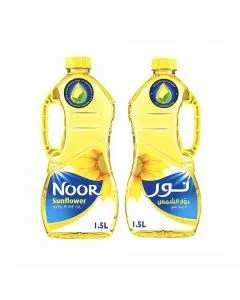 NOOR SUNFLOWER OIL 2X1.5LTR offers at 45,5 Dhs in Al Adil