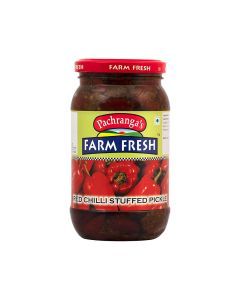 PACHRANGAS FARM FRESH RED CHILLI STUFFED PICKLE-300 GM offers at 7,25 Dhs in Al Adil