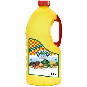Hayat Palm Olein 1.5Litre, Cooking And Frying Oil offers at 12,5 Dhs in Day to Day
