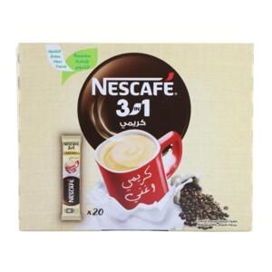 Nescafe 3 in 1 Creamy & Rich Coffee Pouch, Box of 20 Pieces offers at 39,3 Dhs in Day to Day