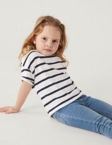 3pk Pure Cotton Plain & Striped T-Shirts (2-8 Yrs) offers at 69 Dhs in Marks & Spencer