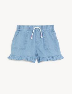 Pure Cotton Chambray Frill Shorts (2-8 Yrs) offers at 69 Dhs in Marks & Spencer