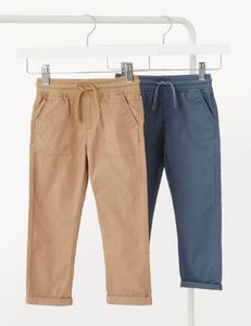 2pk Pure Cotton Trousers (2-8 Yrs) offers at 99 Dhs in Marks & Spencer