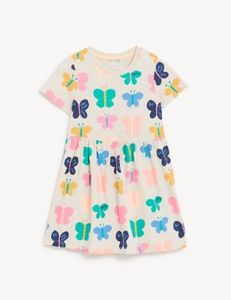 Pure Cotton Butterfly Dress (2-8 Yrs) offers at 49 Dhs in Marks & Spencer