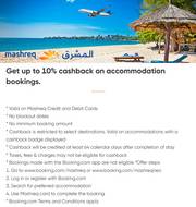 Get up to 10% cashback on accommodation bookings. offers at 