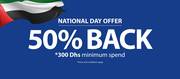 JYSK offer | National Day Offer 50% Back* | 27/11/2023 - 29/11/2023